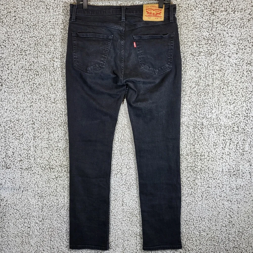 Levi's 511 Slim Fit Jeans Men's W32 L32‎ (Fits 31x31) Black Denim Pants